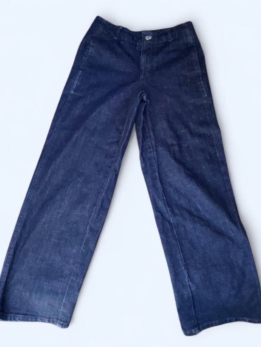 Banana Republic Navy Button-Front Chinos